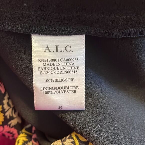 ALC Titus Floral Tiered Open Waist Silk Maxi Dress - Picture 6 of 7